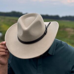 Cowboy hats Crushable Wool Felt Cowboy Hat: Customizable Western Style S/XL